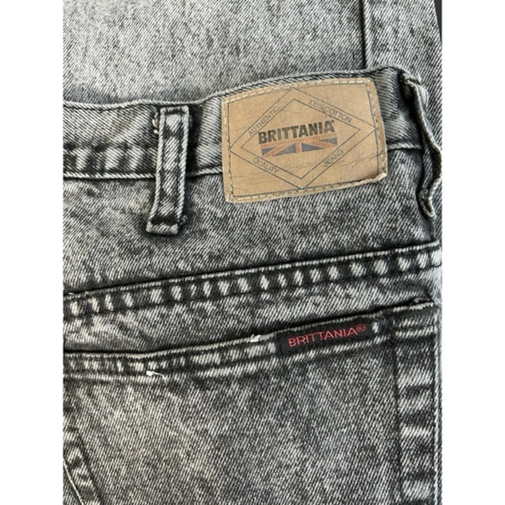 VTG Brittania Men NA Faded Denim Gray Jeans Streetwear Grunge Punk Rock Retro - Picture 3 of 6
